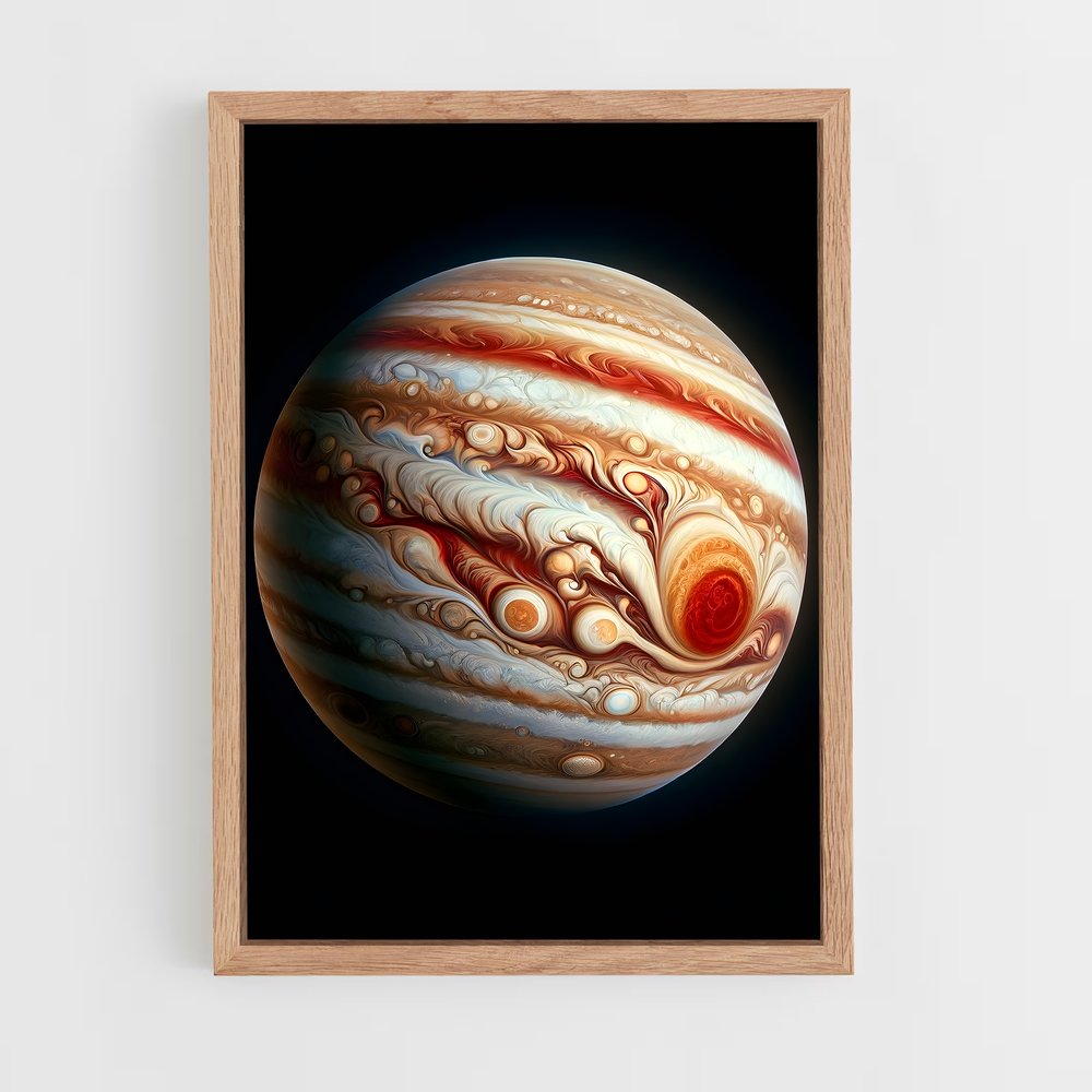 Poster La Tempête de Jupiter – affiche Système solaire (vue 4)